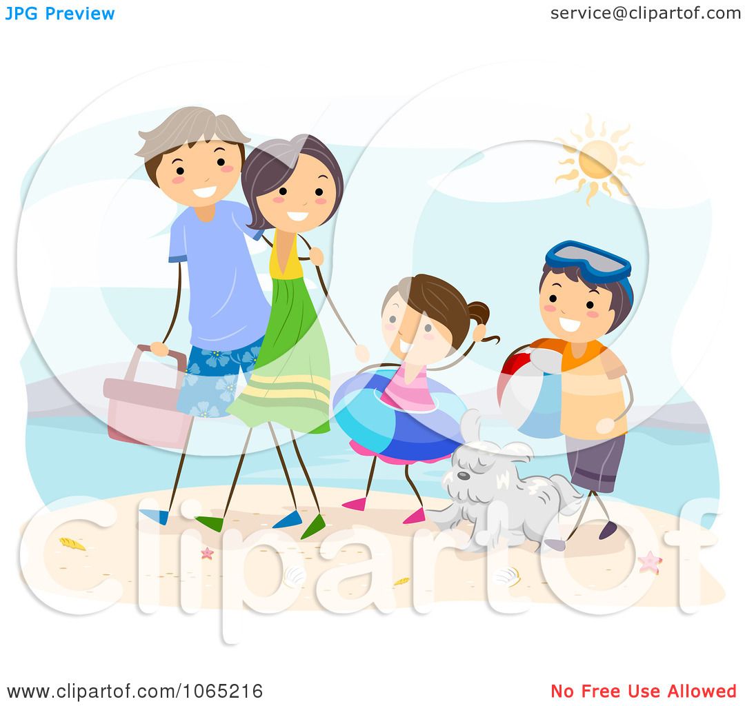 clipart family at the beach - photo #15