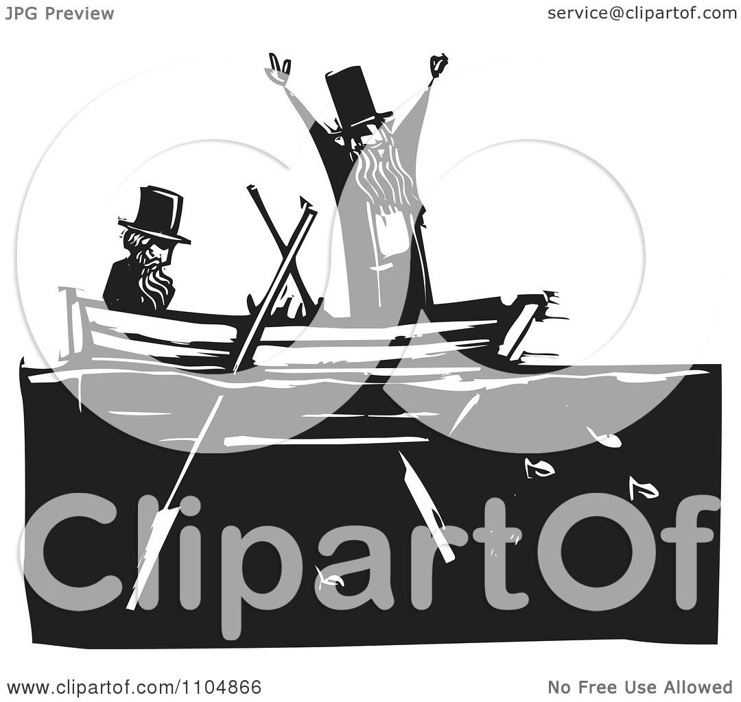 row boat clipart black and white - photo #48