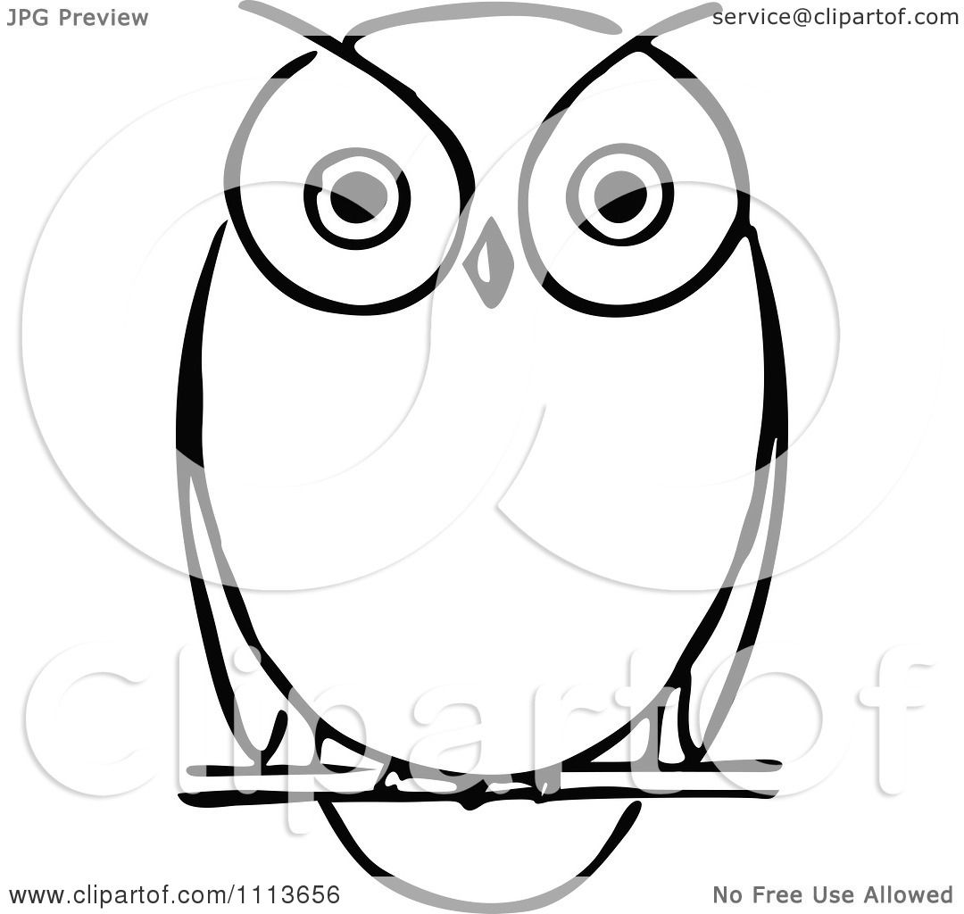 owl images clipart black and white - photo #36