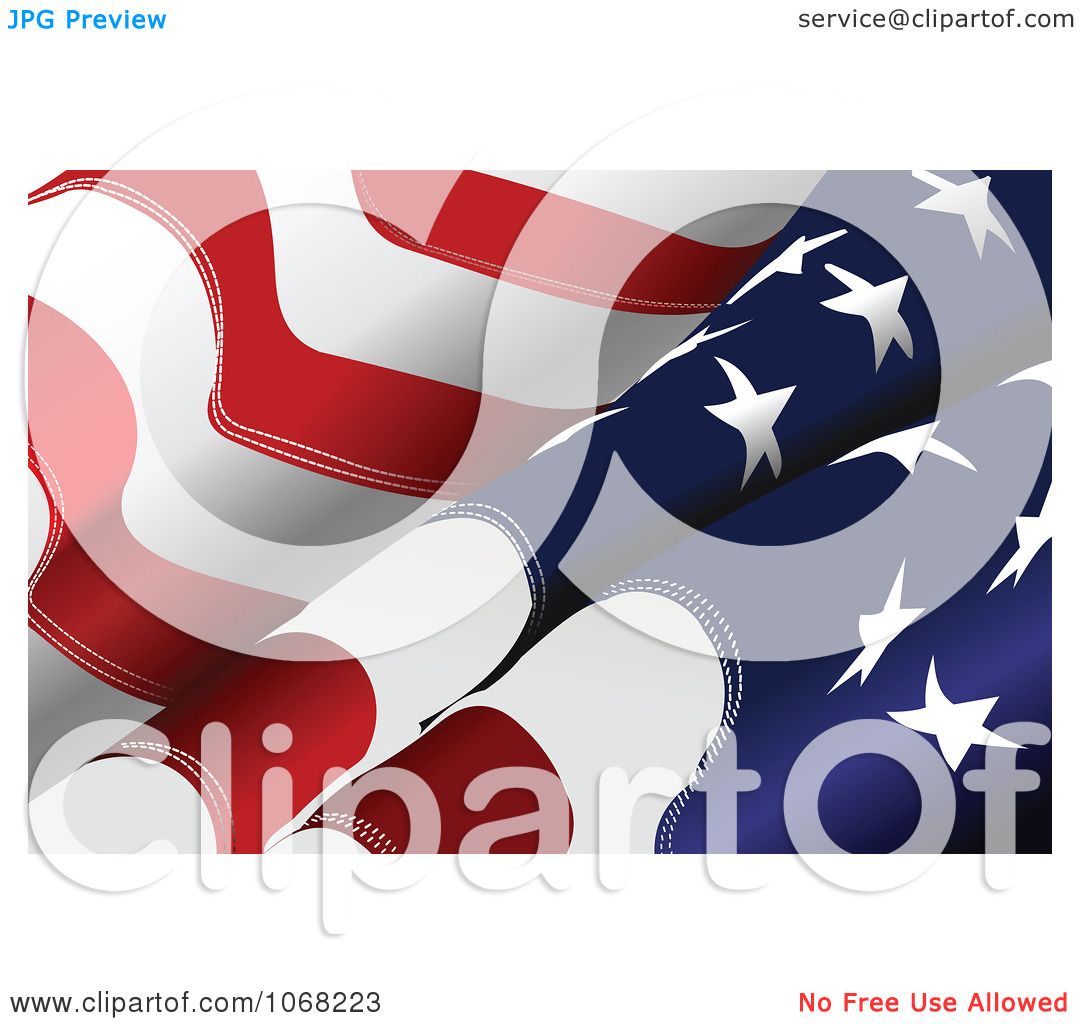 Clipart Waving American Flag Royalty Free Vector Illustration By 79488 Hot Sex Picture 