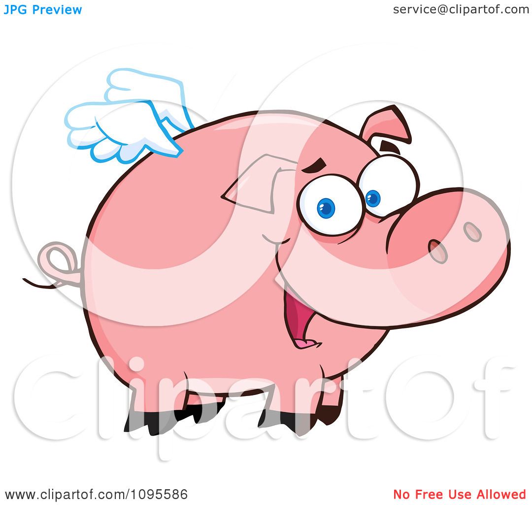 flying pig clipart - photo #47