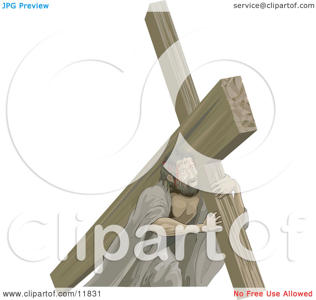 free clipart of jesus carrying the cross - photo #23
