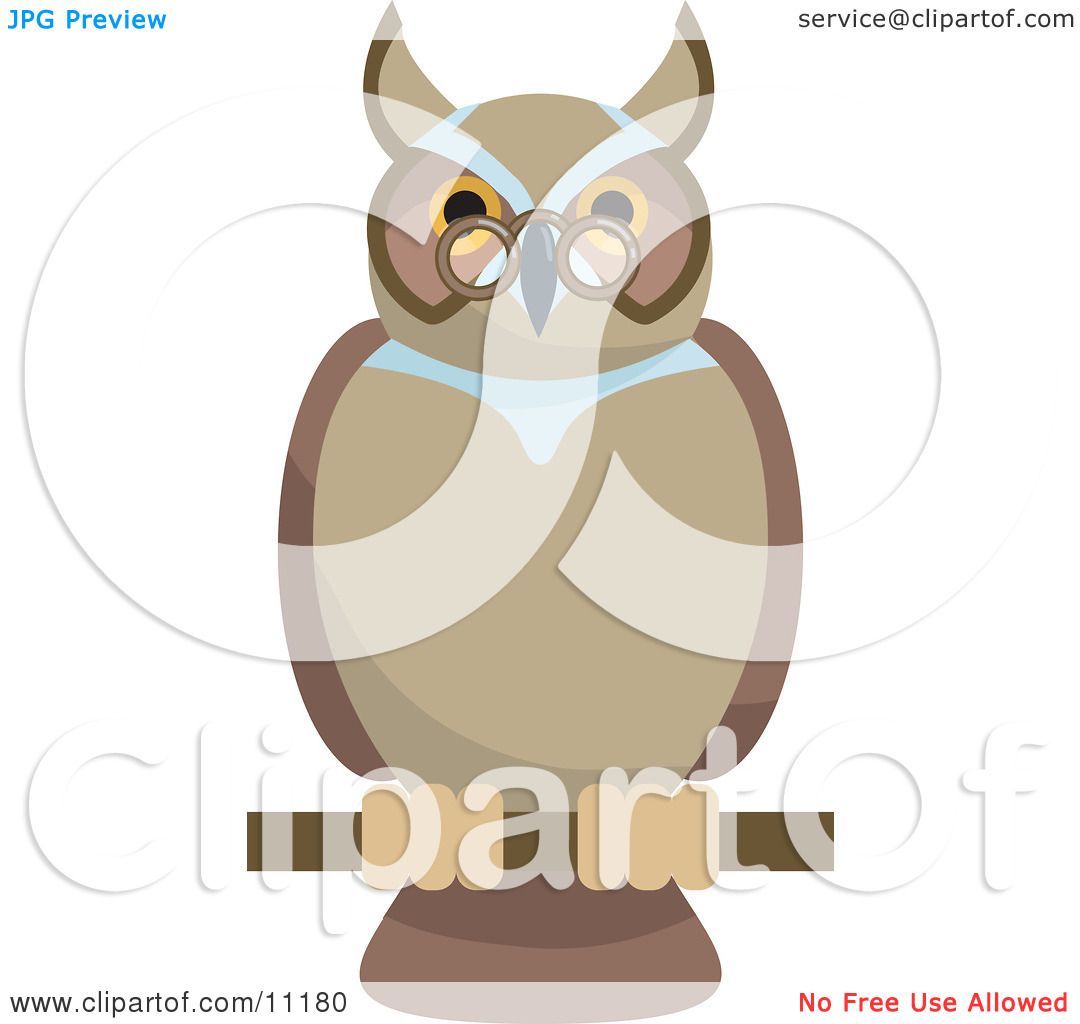 clip art owl with glasses - photo #44
