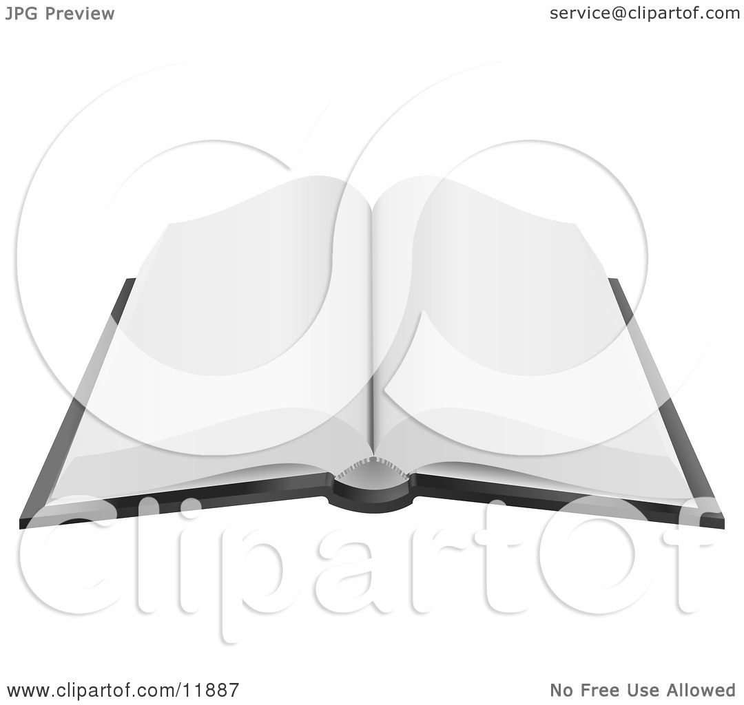 clipart of open book with blank pages - photo #42