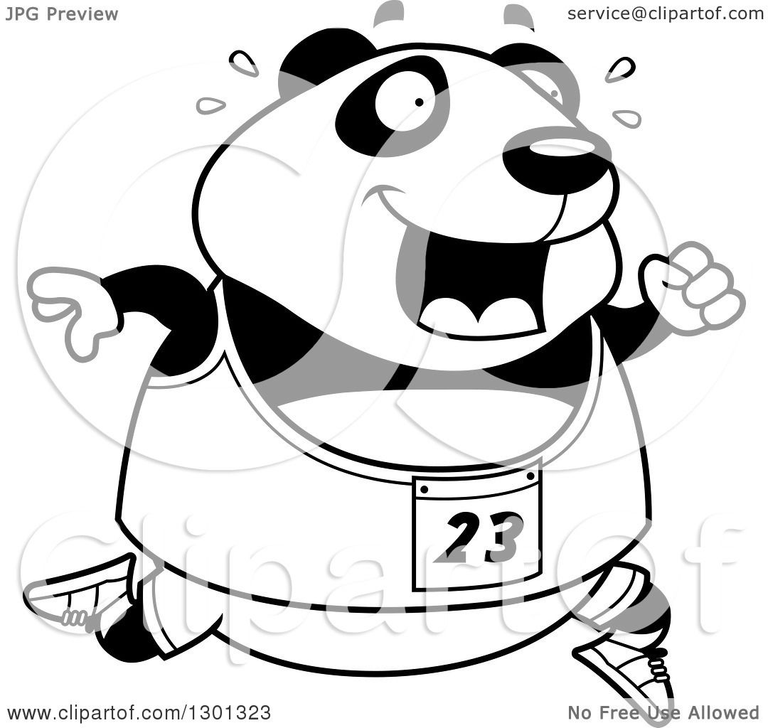 clipart panda running - photo #50