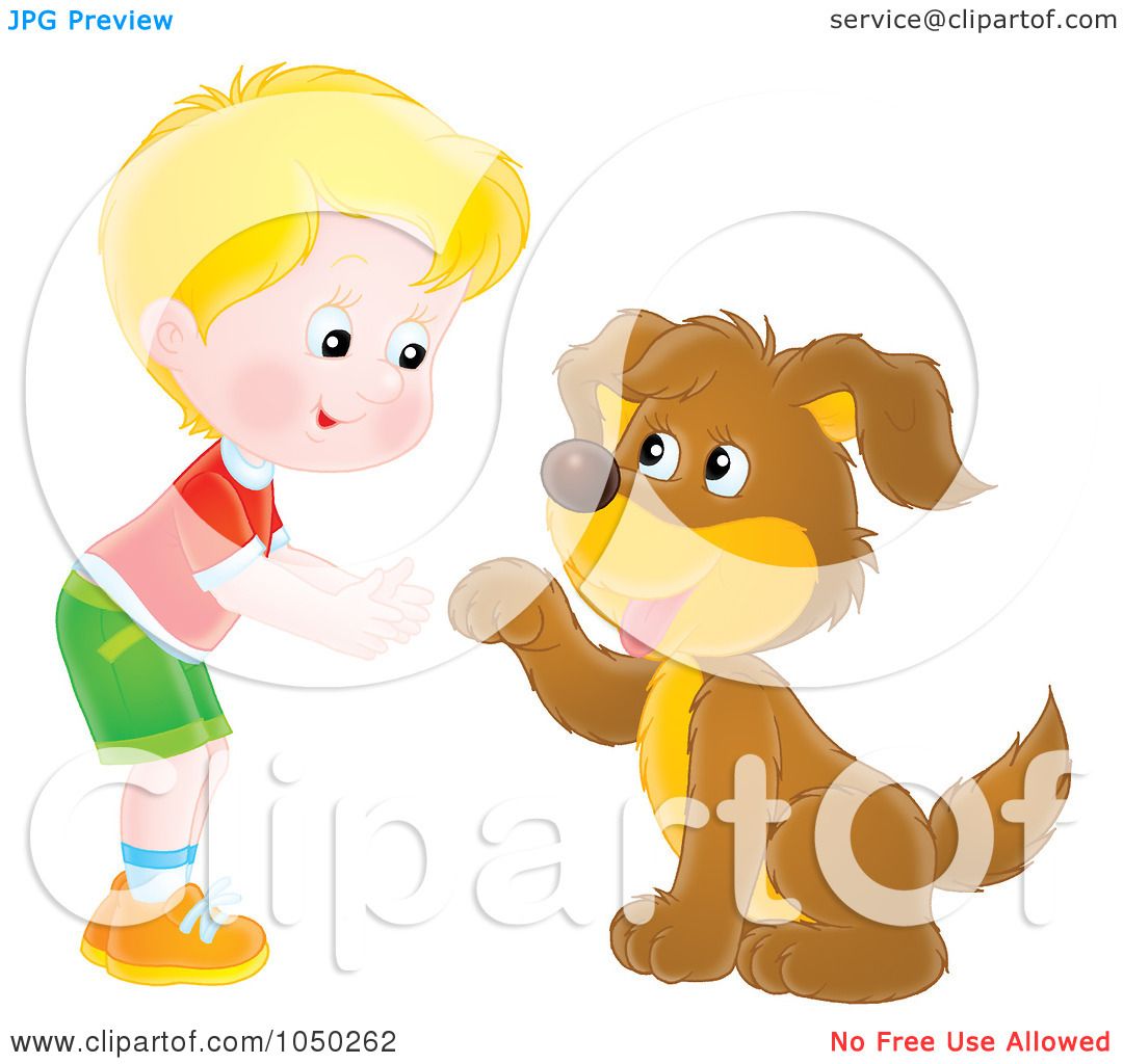 clipart boy and dog - photo #19