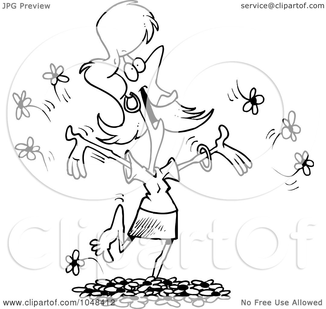 free black and white clip art spring - photo #36