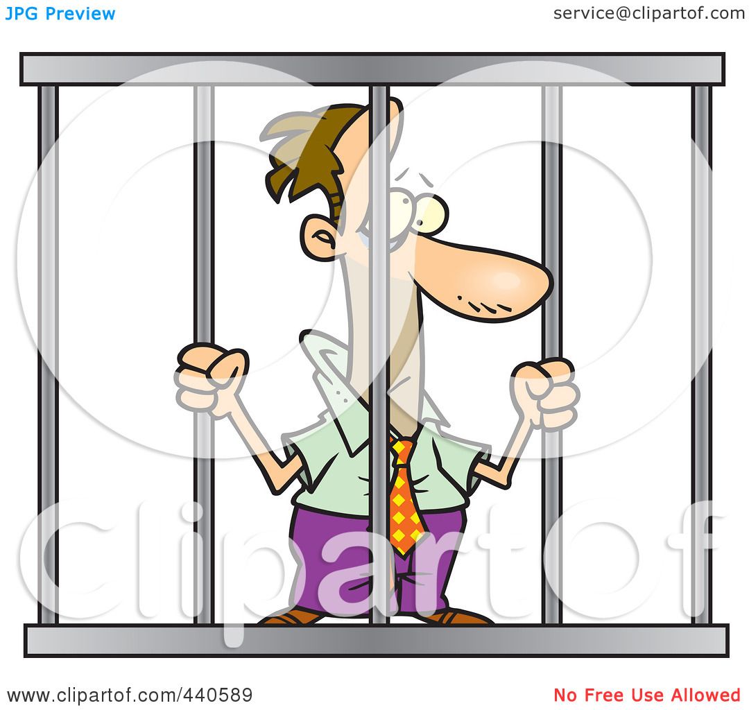 man behind bars clipart - photo #48