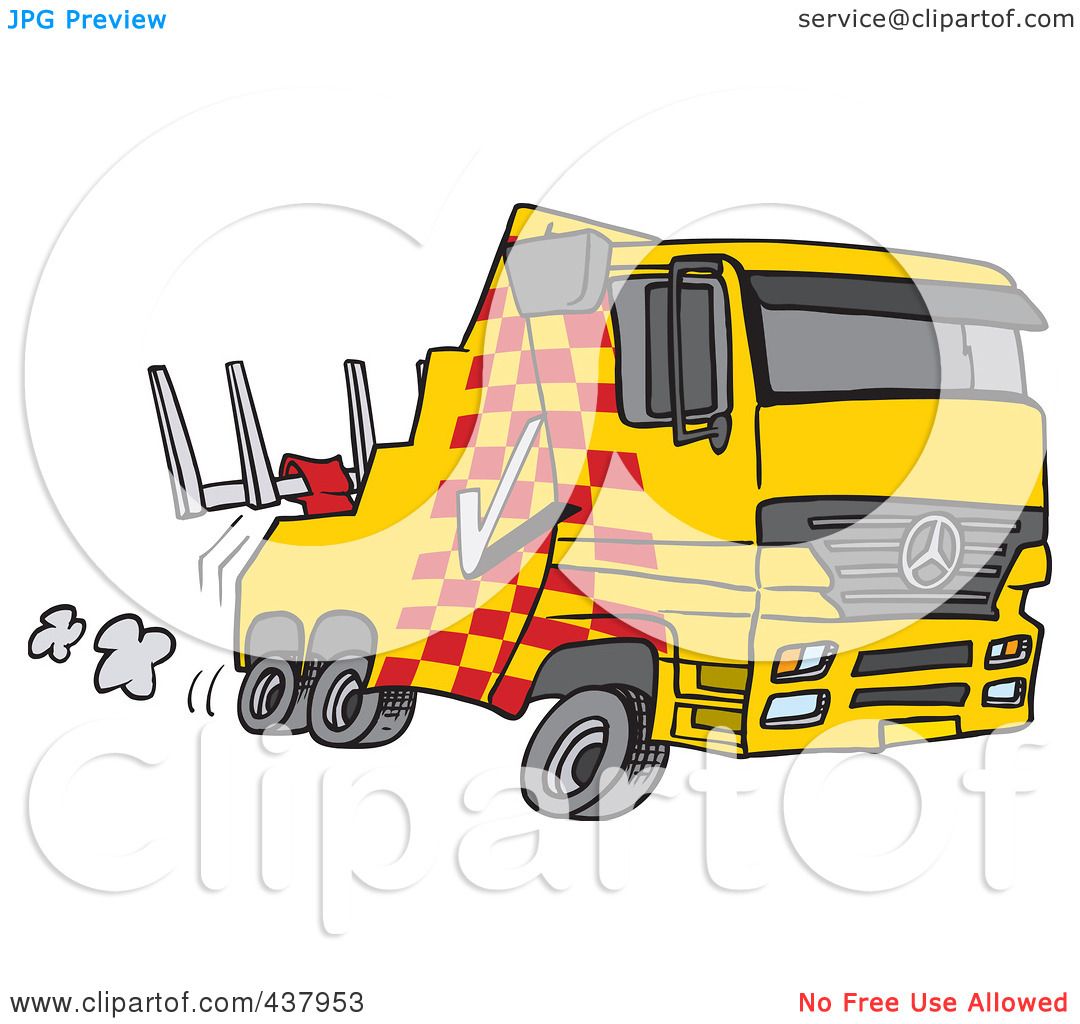 Royalty Free Rf Clip Art Illustration Of A Cartoon Fast Tow Truck By