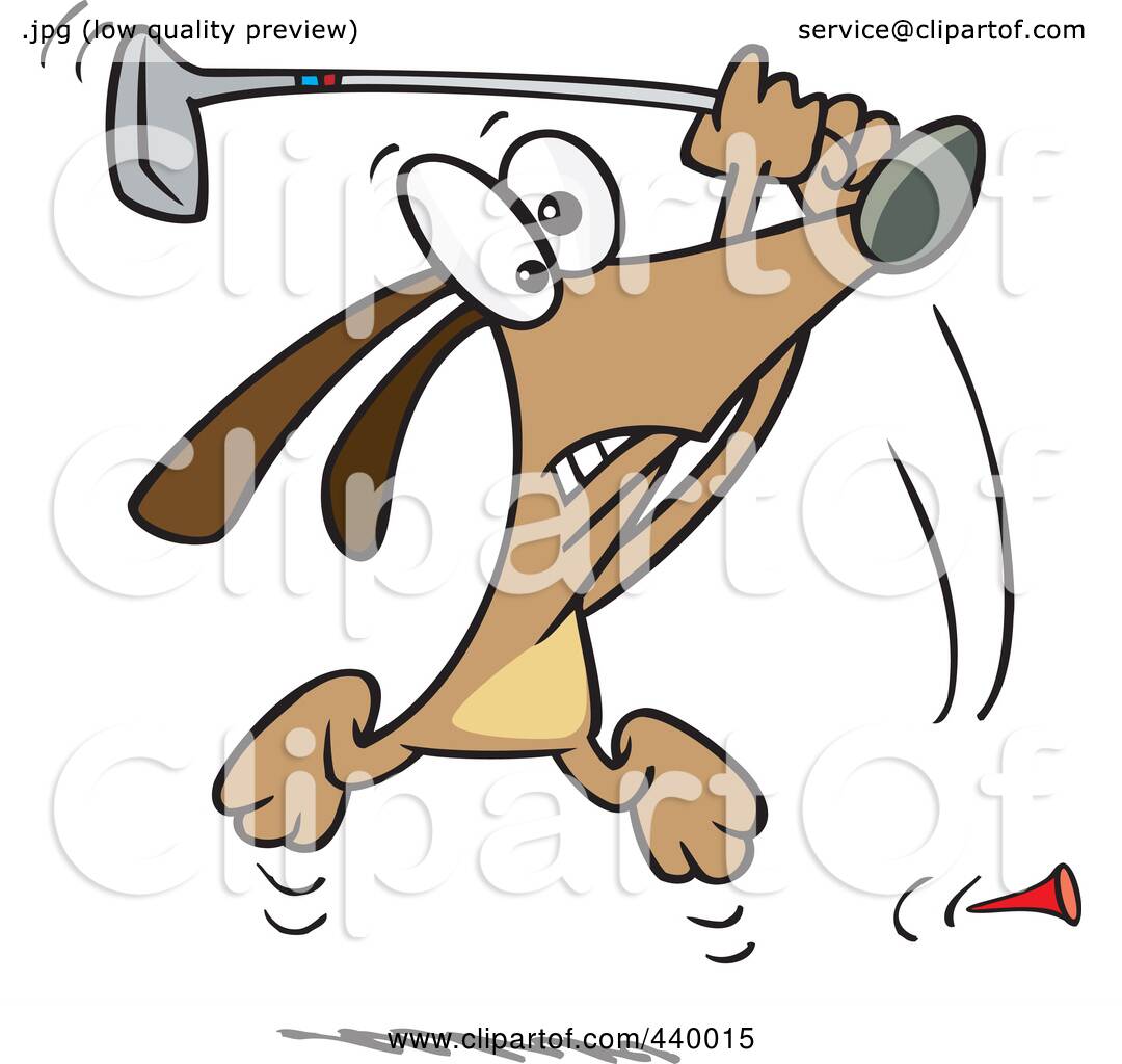 dog golfing clipart - photo #14