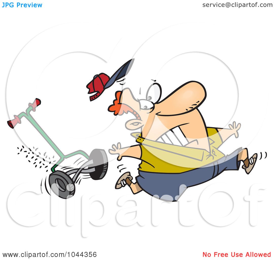 clipart man mowing lawn - photo #23
