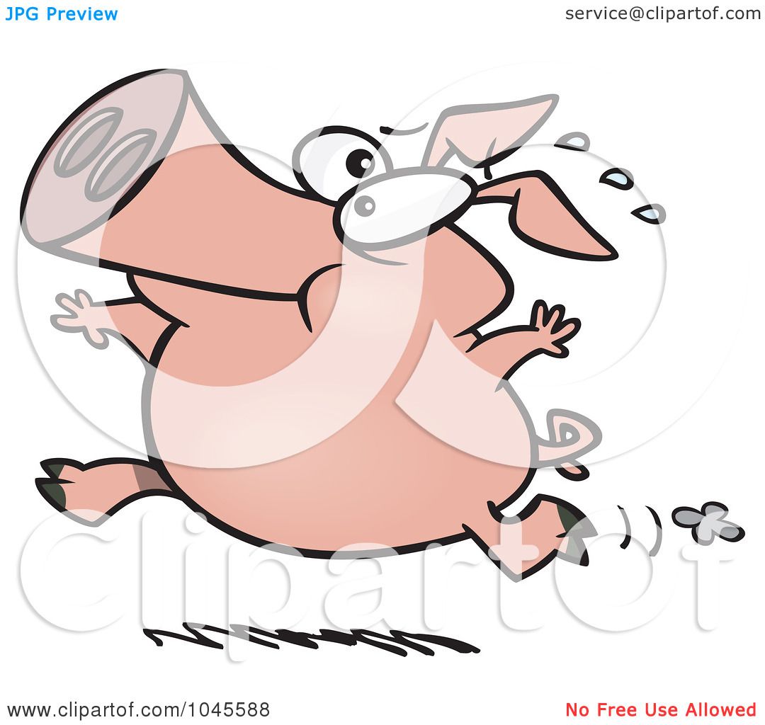 free clip art running pig - photo #35