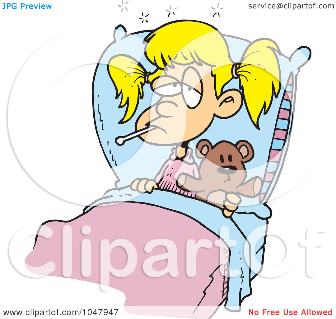 Sick In Hospital Bed Cartoon Cartoon sick