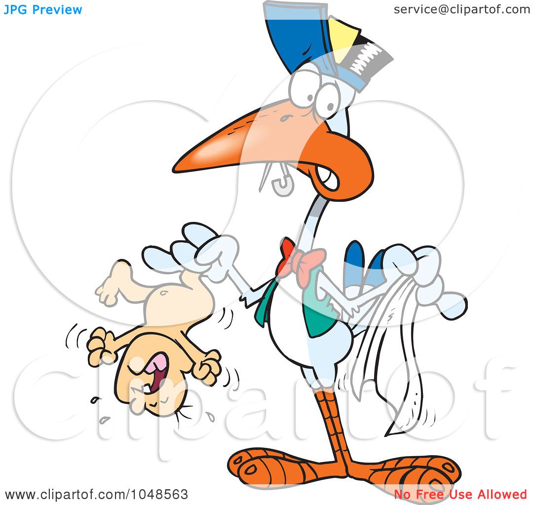 clipart image stork holding a baby - photo #31