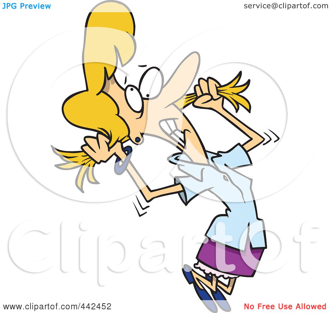 clipart girl pulling hair out - photo #41