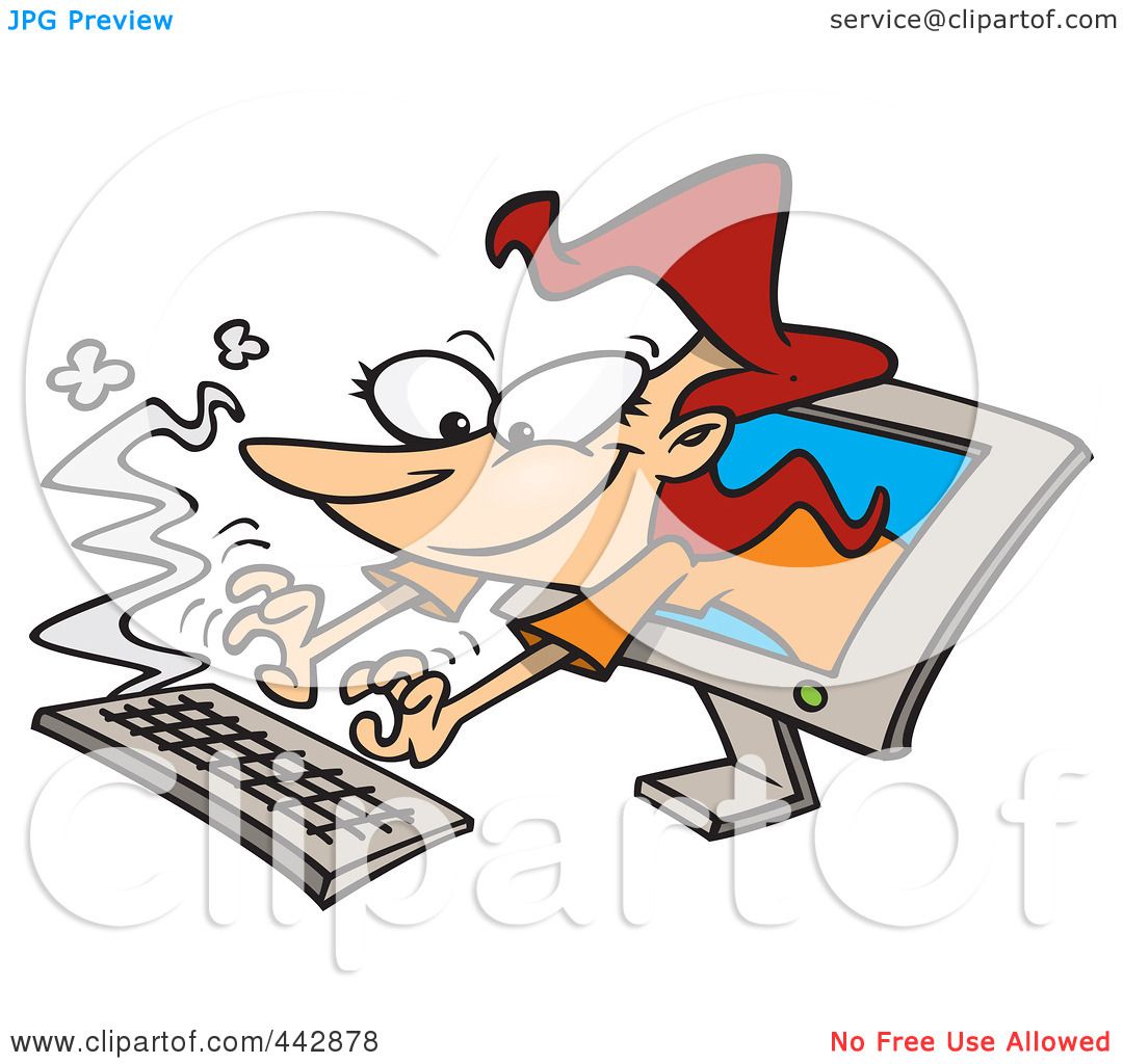 computer typing clipart - photo #11