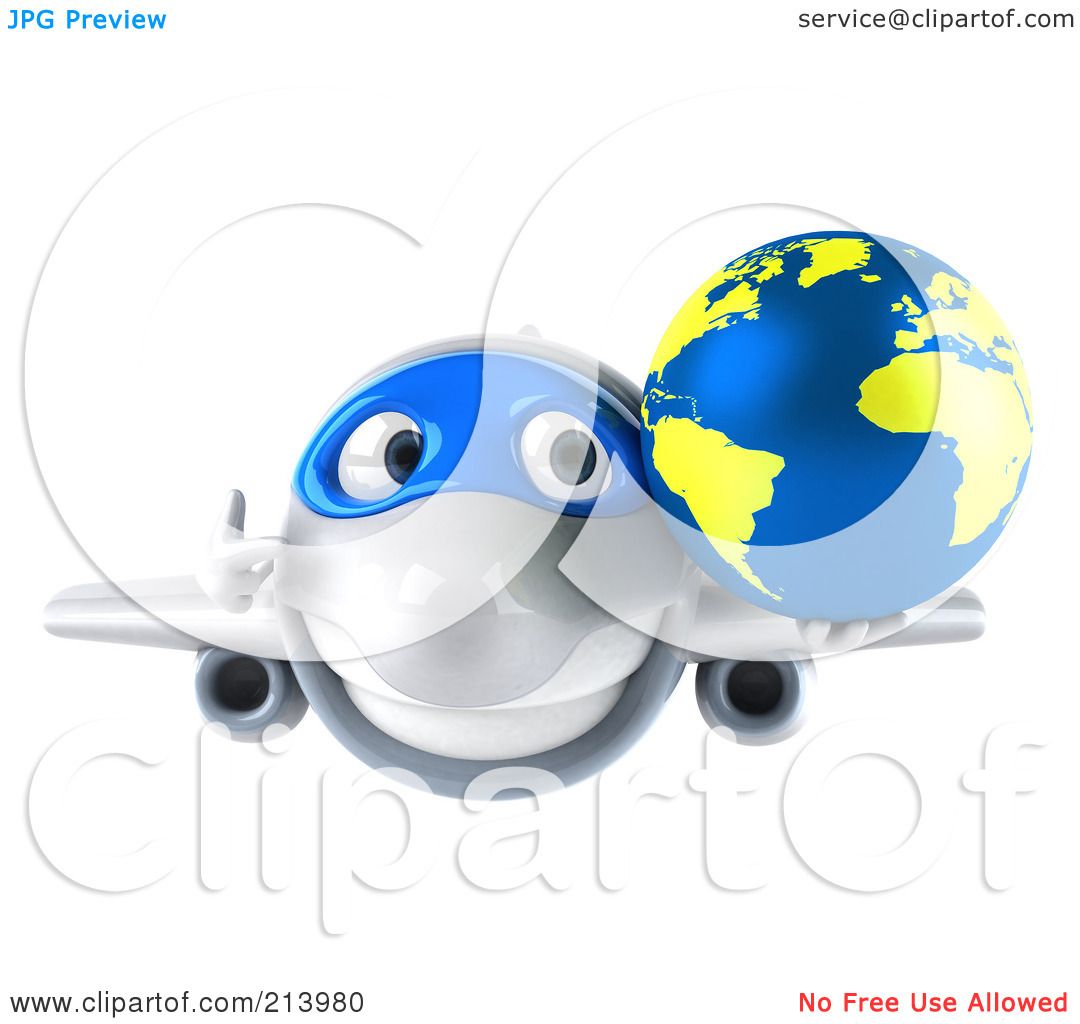 Globe With Plane