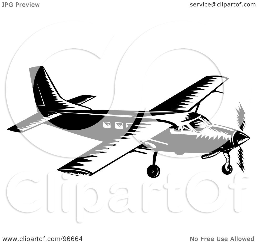 free black and white airplane clipart - photo #33