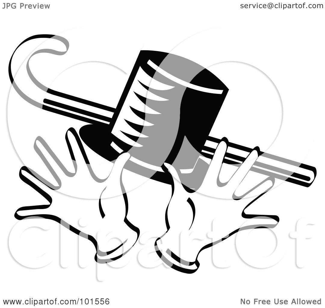 free clipart top hat and cane - photo #50