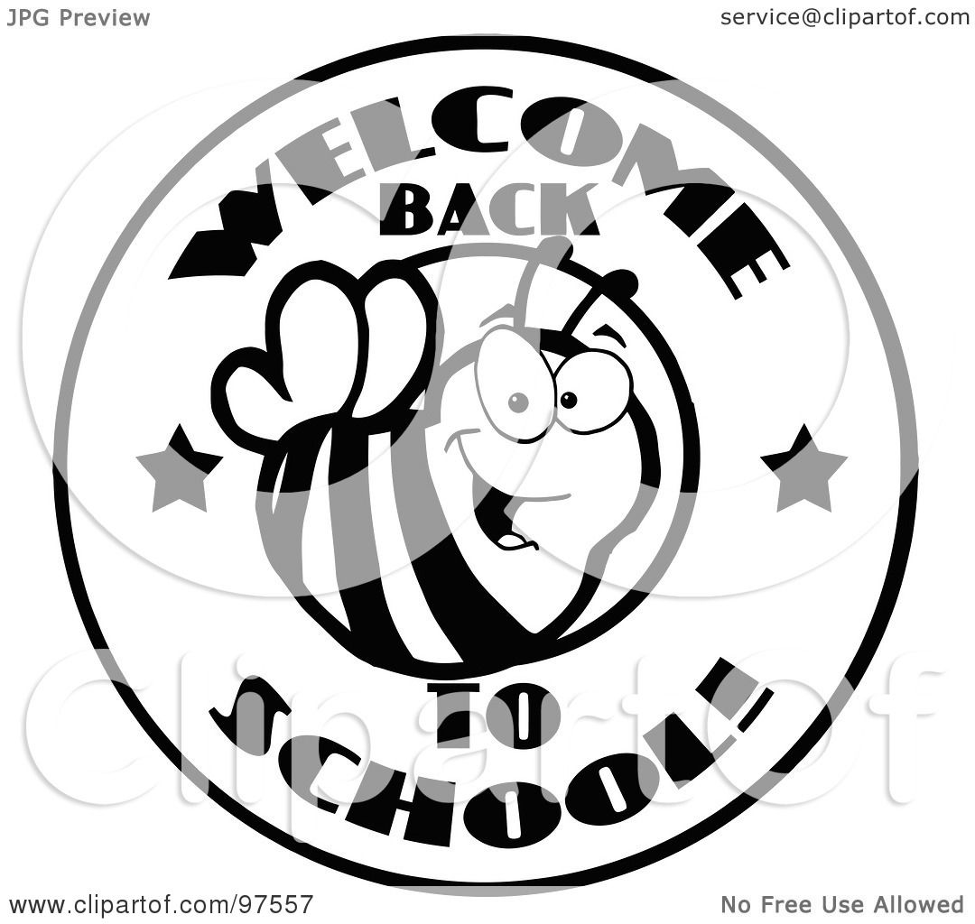 free black and white back to school clipart - photo #48