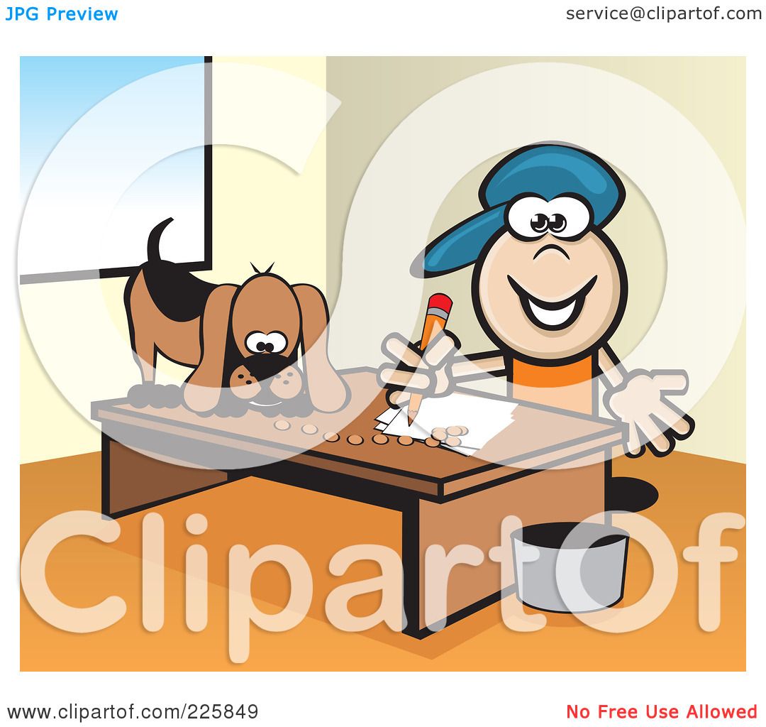 dog eating homework clipart - photo #9