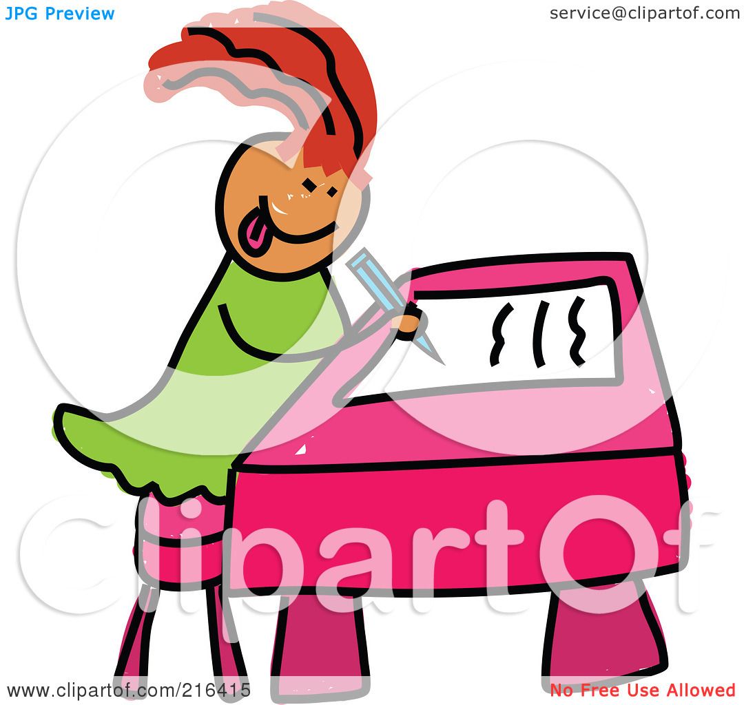clipart of a girl writing - photo #41