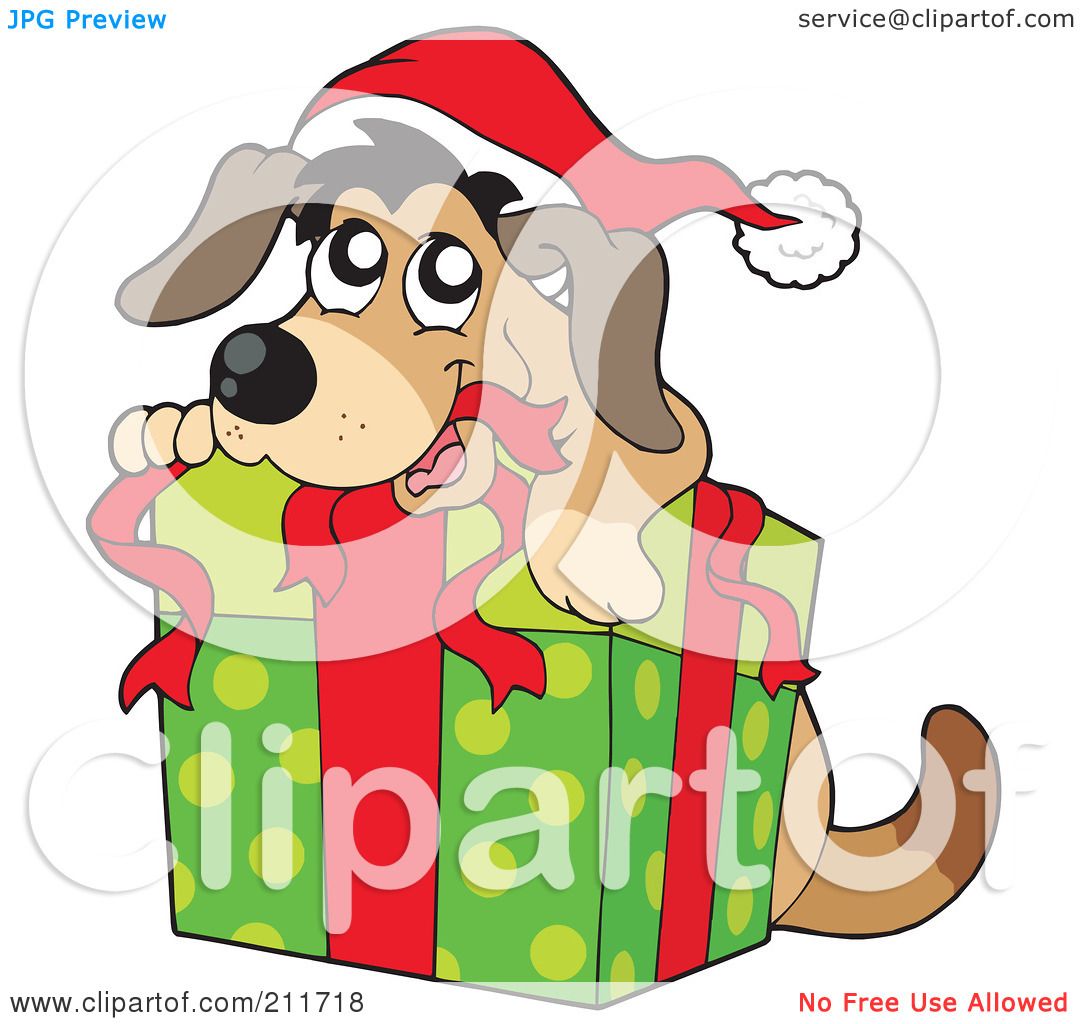 free christmas dog clipart - photo #34