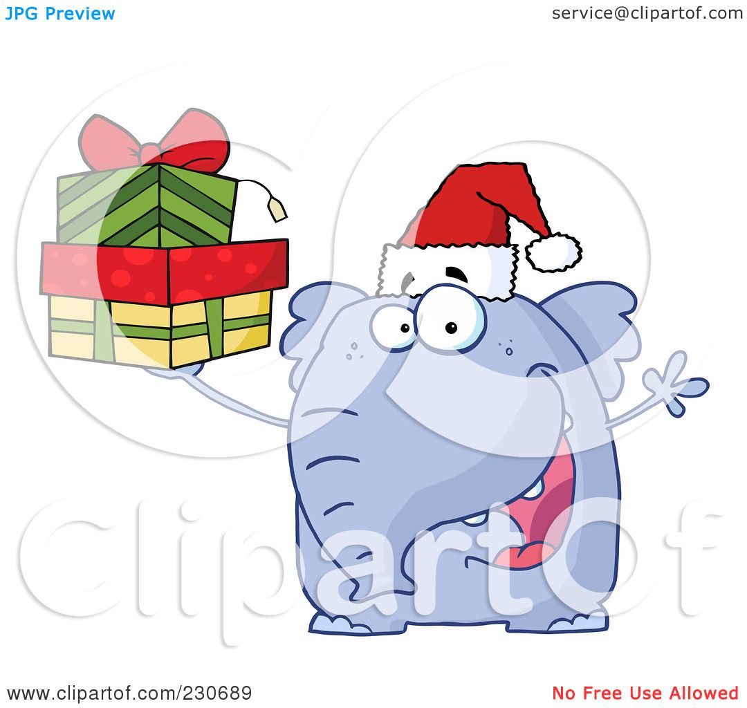christmas elephant clip art - photo #12