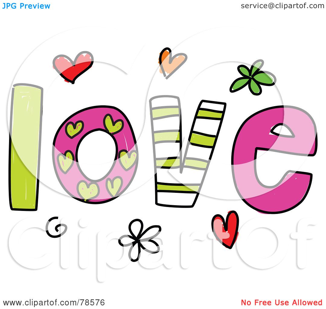 the word love clipart - photo #7