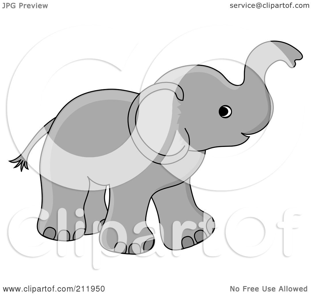 Royalty-Free (RF) Clipart Illustration of a Cute Gray Baby ...