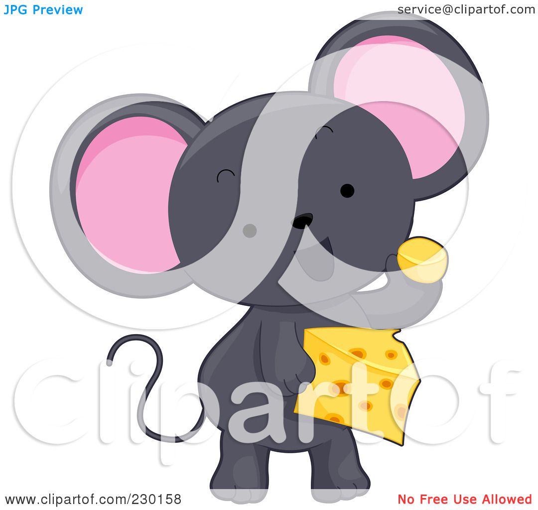 clipart mouse eating cheese - photo #37