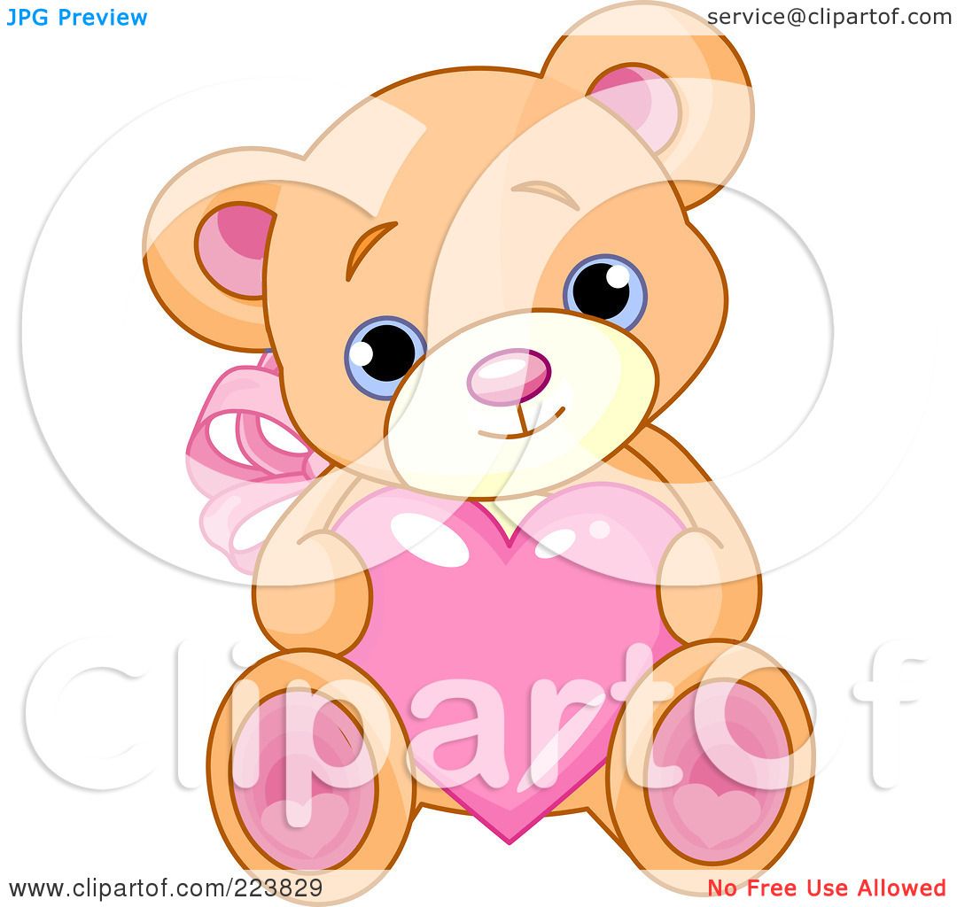 clip art pink teddy bear - photo #24