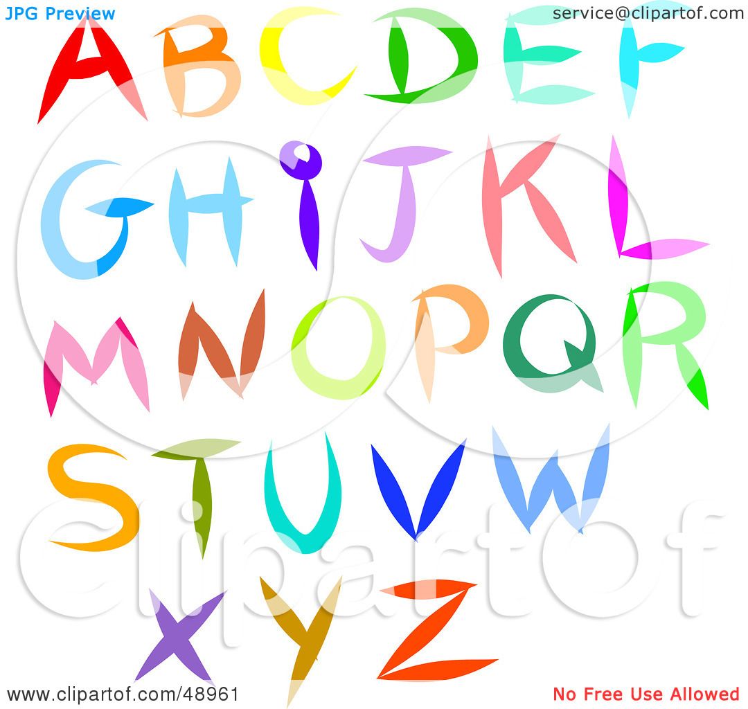 free colorful alphabet clipart - photo #23