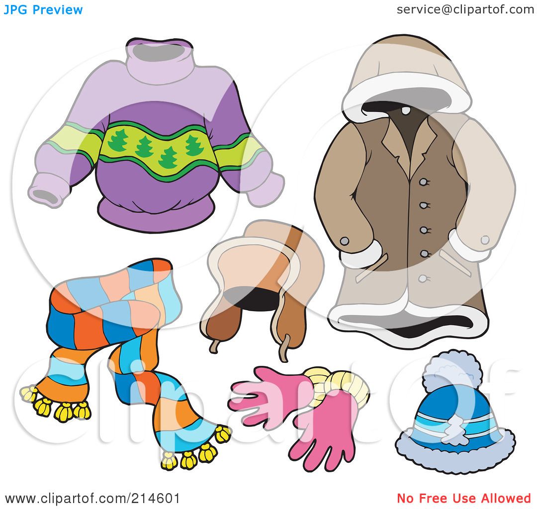 clipart of winter clothes - photo #44