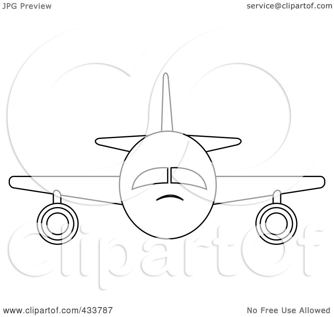 airplane clipart front view - photo #39
