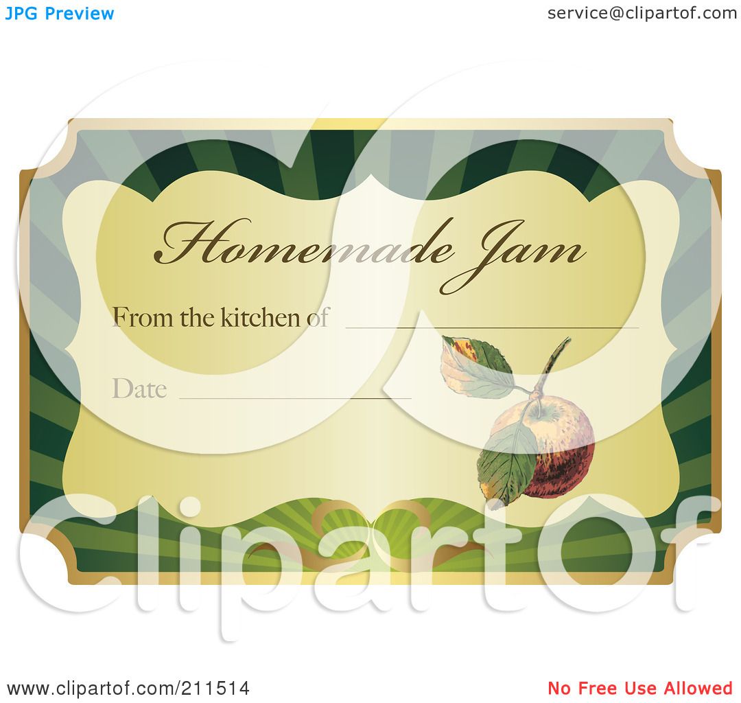 homemade jam labels clipart - photo #8