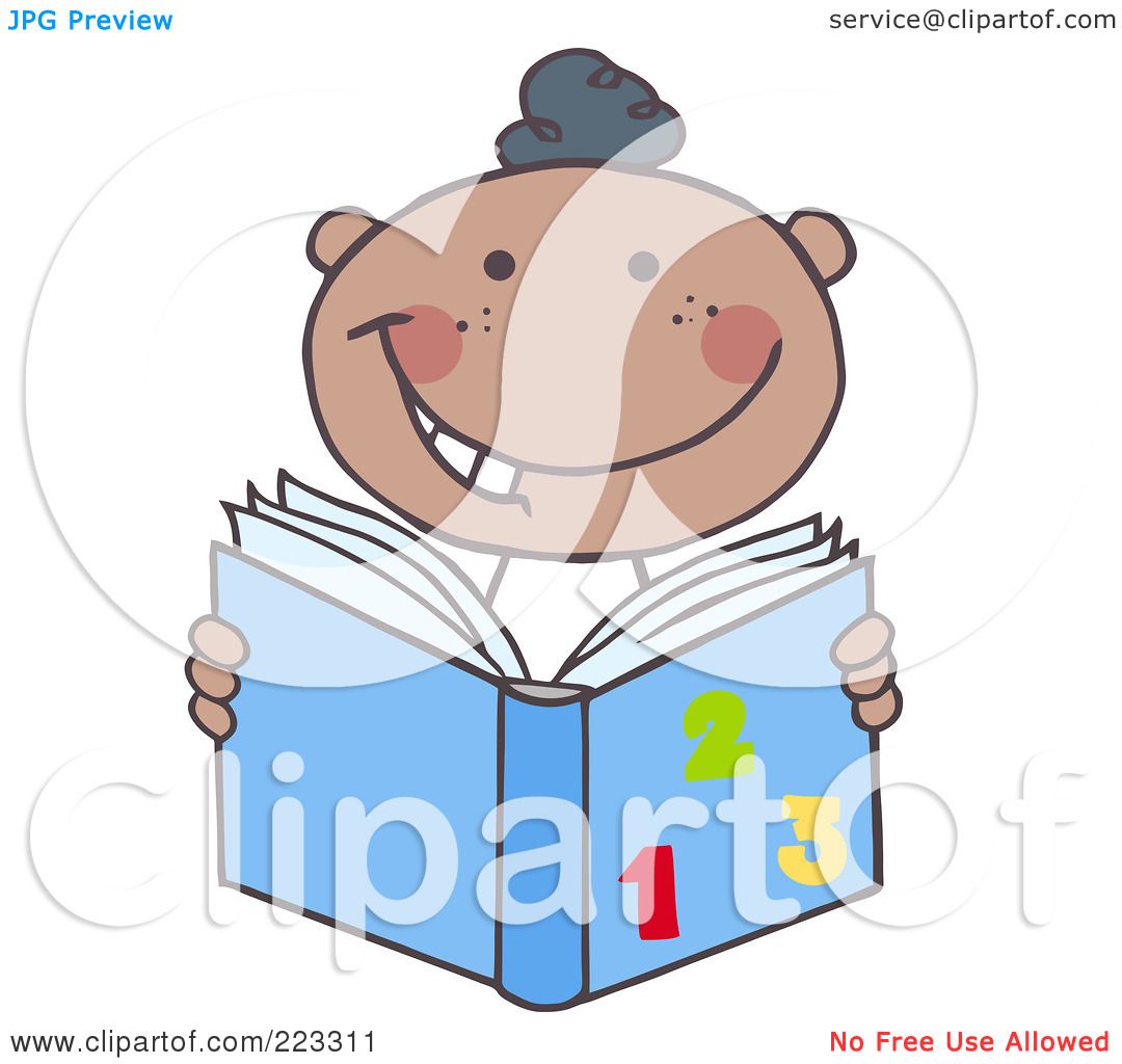 free clipart of a boy reading a book - photo #32