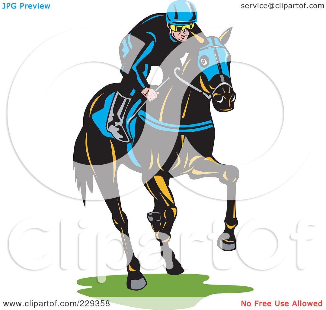horse jockey clipart free - photo #48