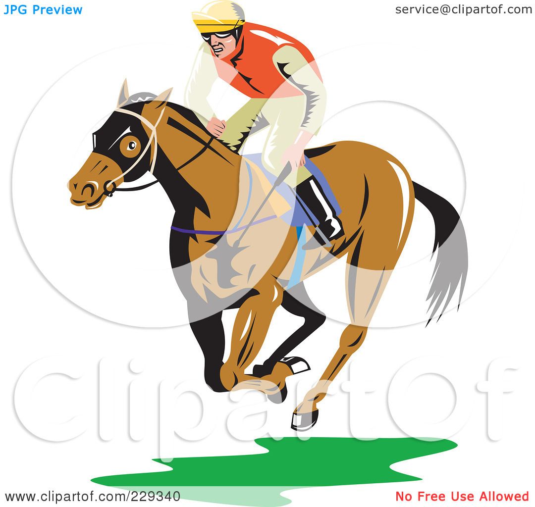 horse jockey clipart free - photo #49