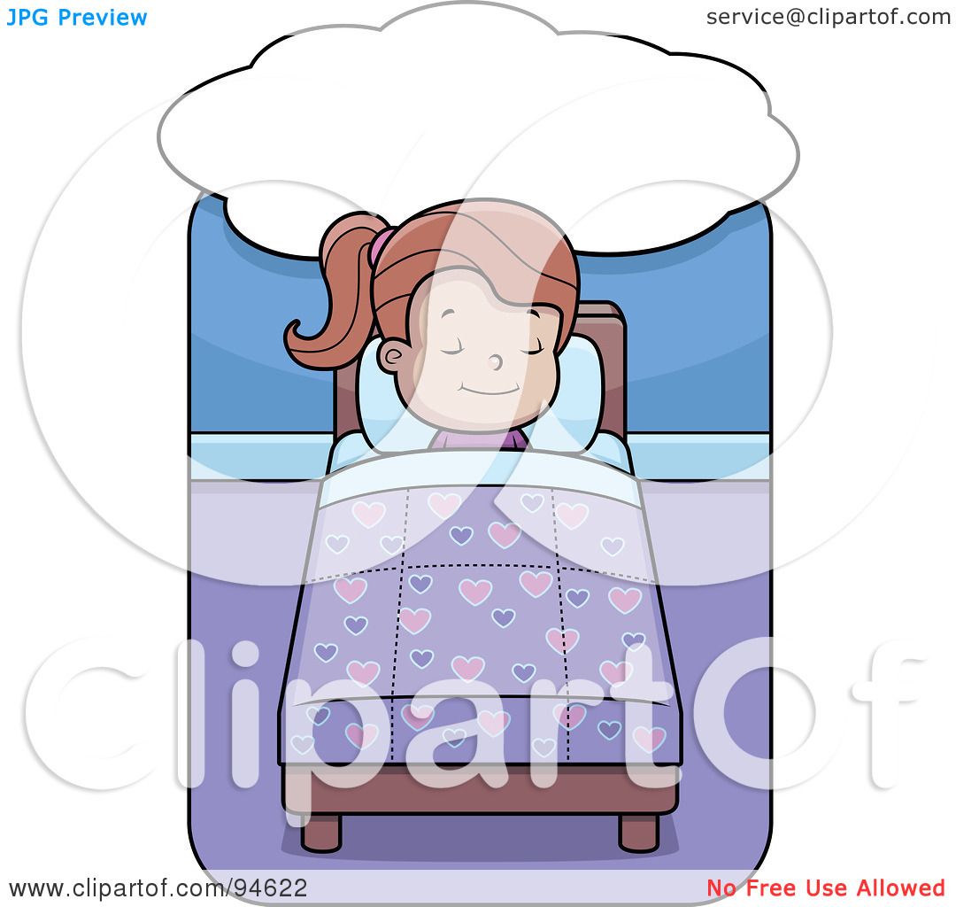 clipart girl sleeping in bed - photo #15