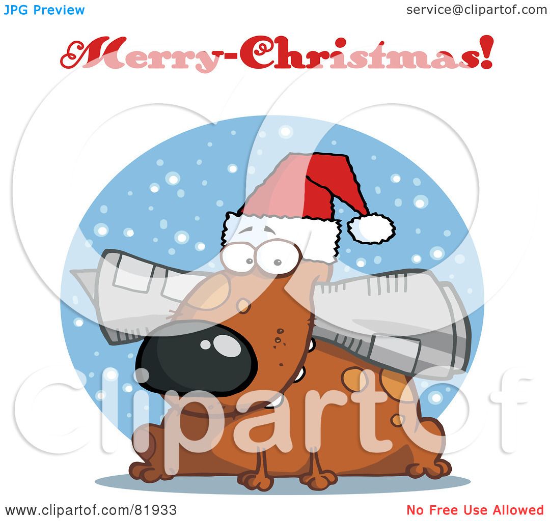 merry christmas dog clipart - photo #25