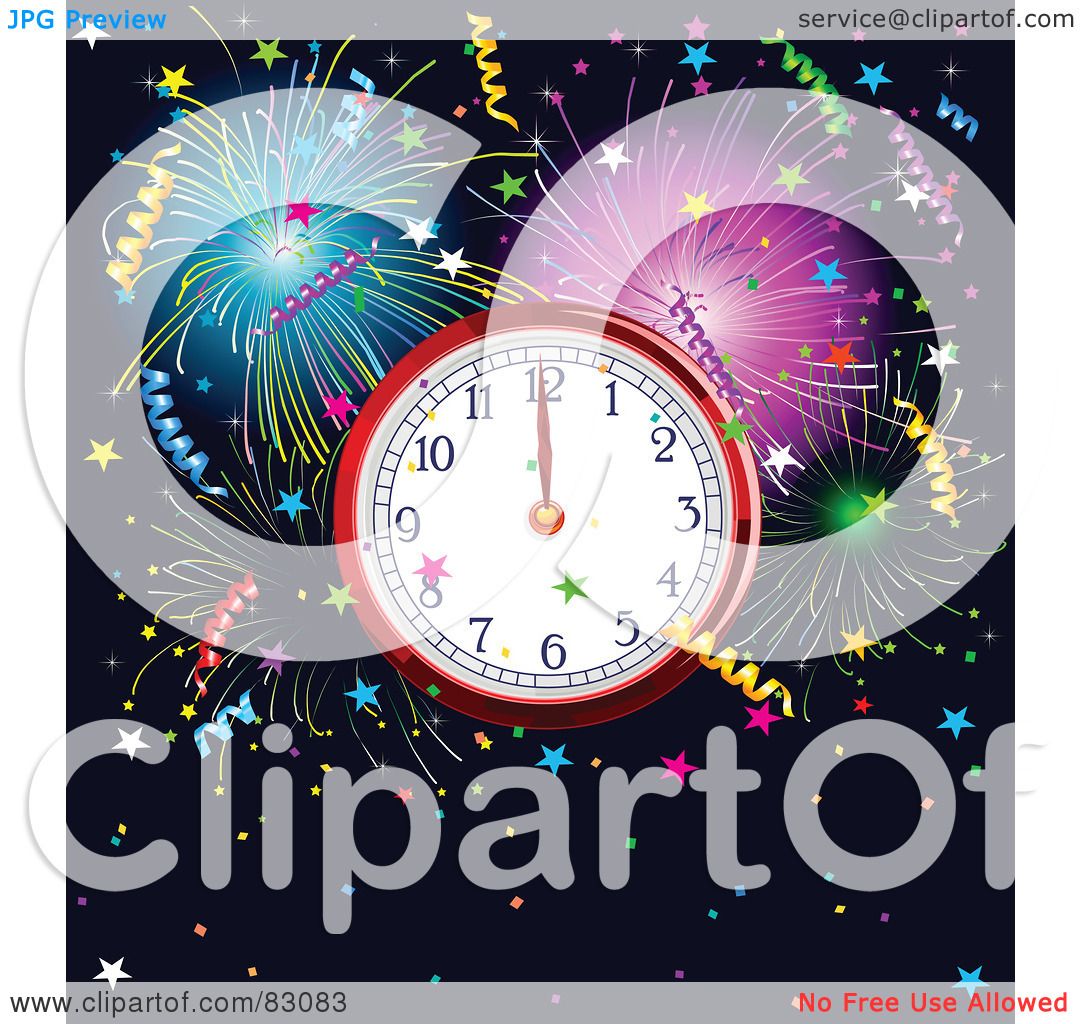 new year clock clip art - photo #42