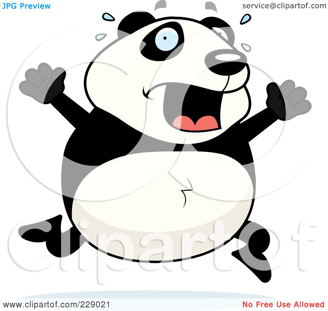 clipart panda running - photo #5