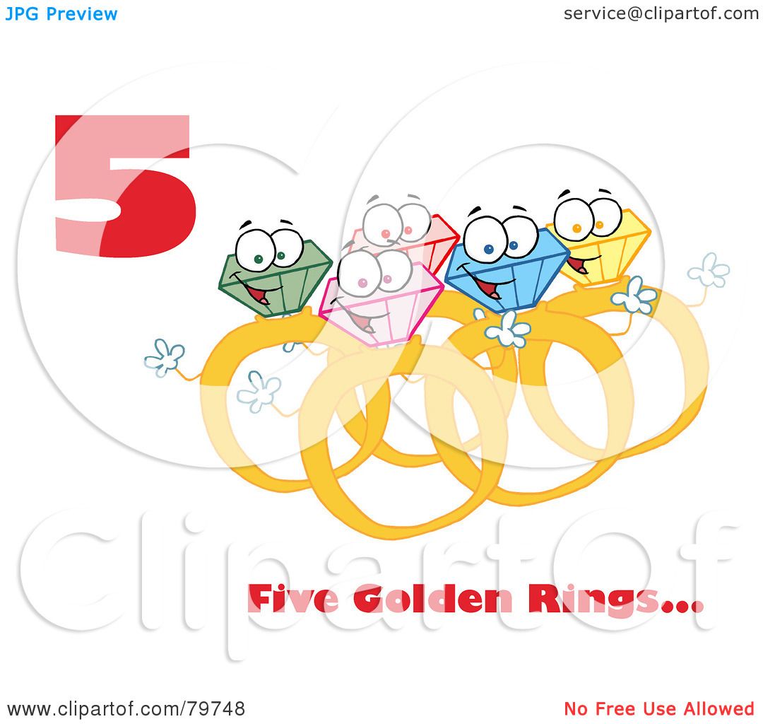 5 golden rings clipart - photo #17