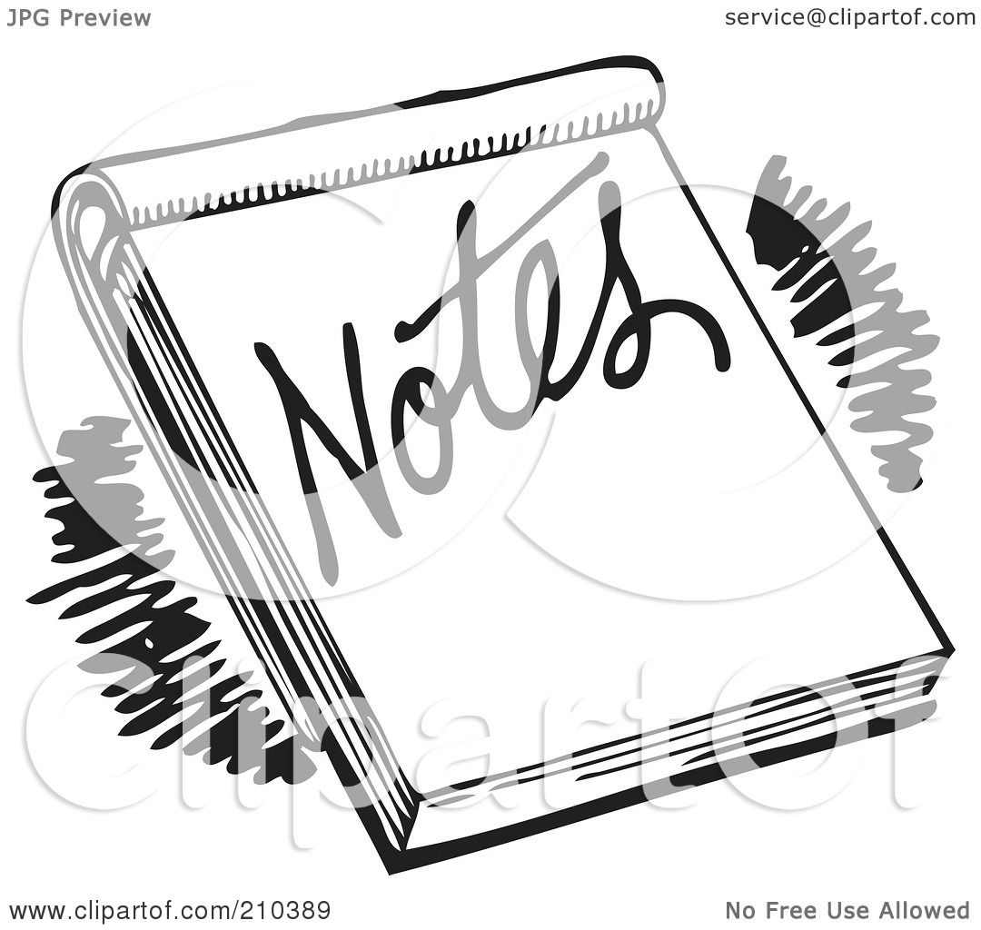 notebook clipart black and white - photo #43