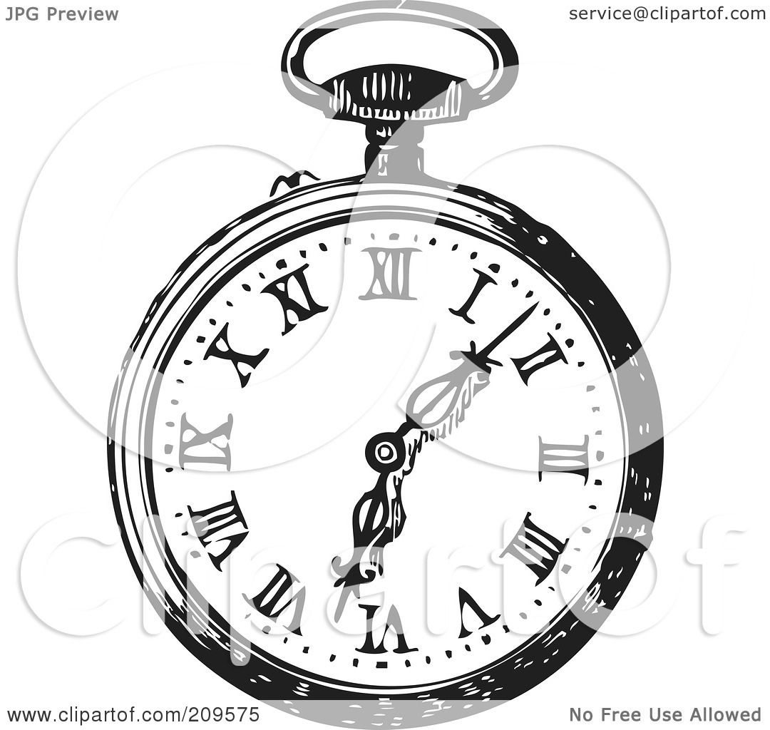 watch clipart black and white - photo #44