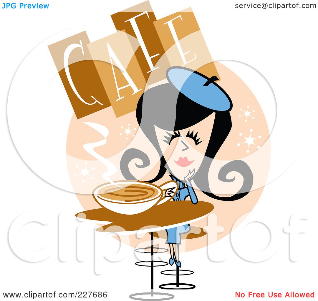 clipart woman drinking coffee - photo #18