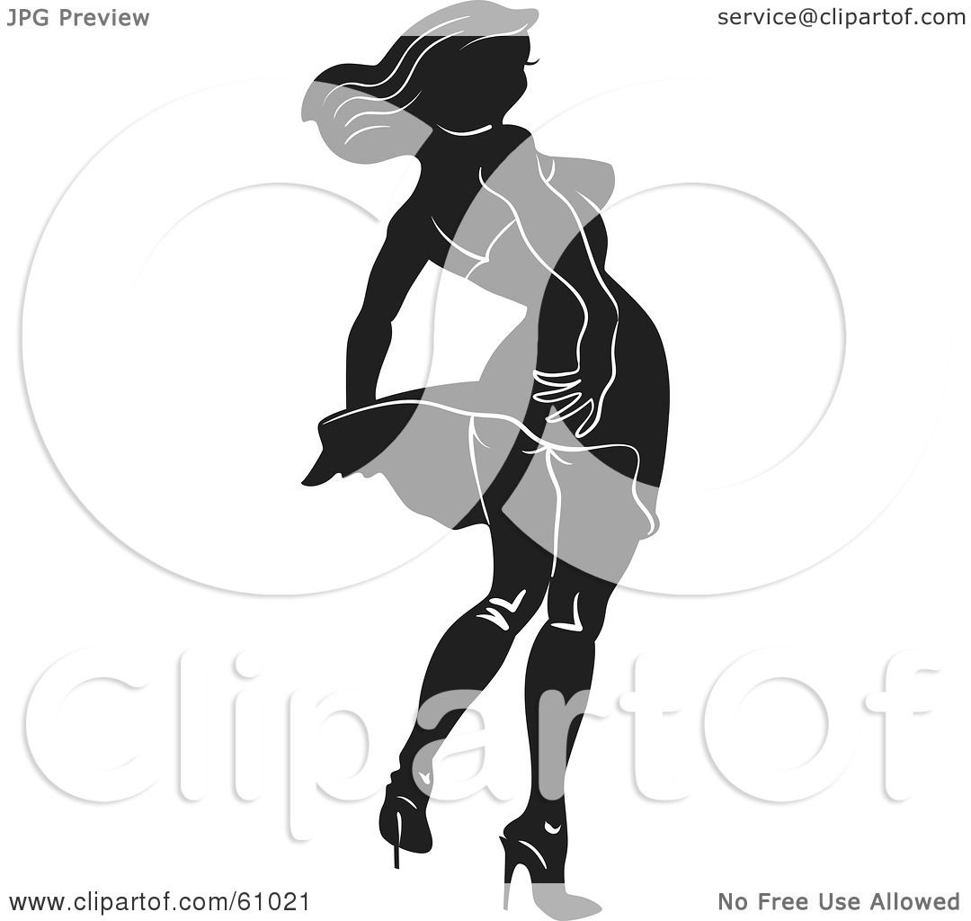 Royalty-Free (RF) Clipart Illustration of a Sexy Pinup 