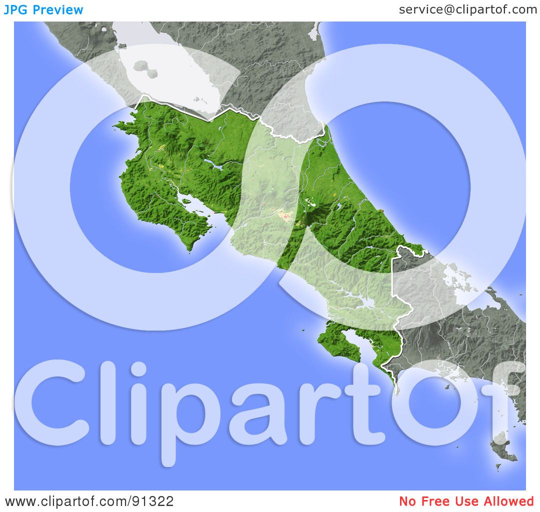 clipart map of costa rica - photo #17