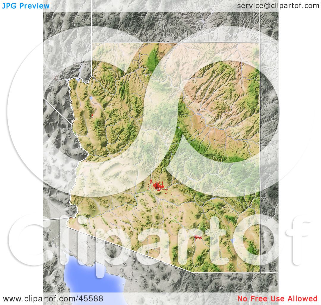 clipart map of arizona - photo #28
